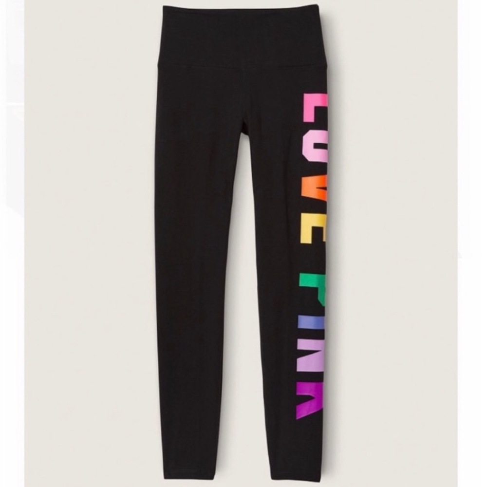 VS PINK High Waist Full Length Cotton Leggings Medium - Picture 2 of 8